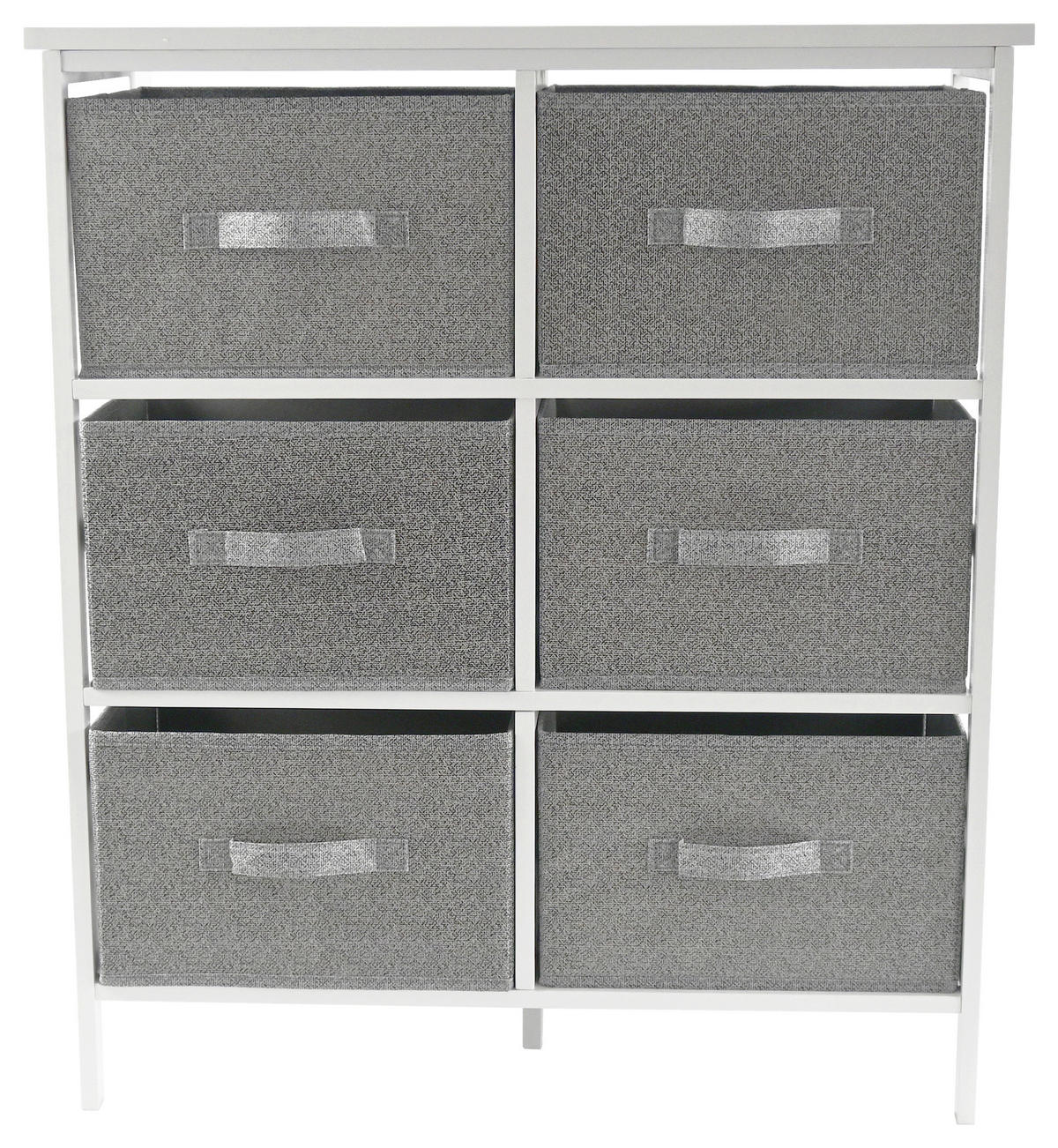 REGAL  70/80/30 cm Grau, Weiß  - Weiß/Grau, Basics, Karton/Holz (70/80/30cm) - Carryhome