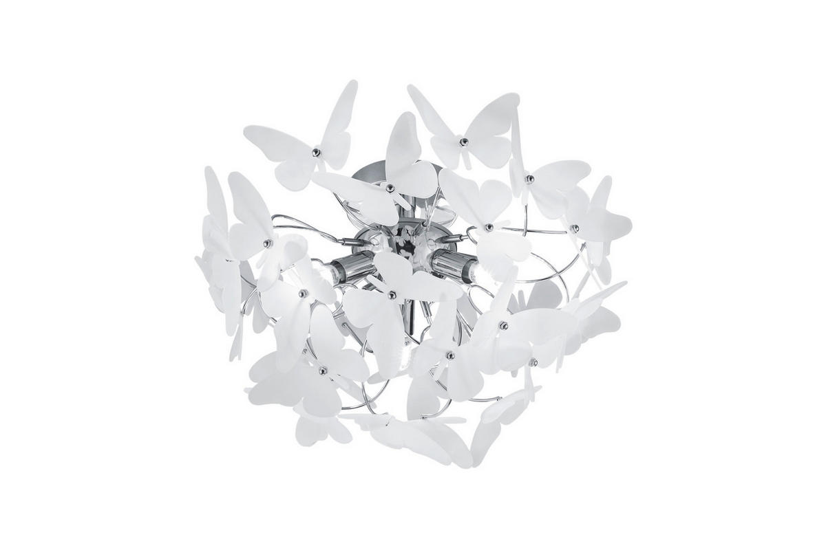 KINDERDECKENLEUCHTE - Chromfarben/Weiss, Design, Kunststoff/Metall (45/28,5cm)