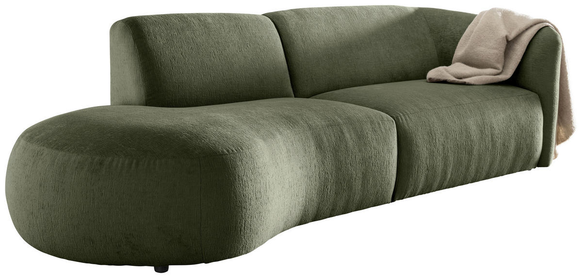 Freisteller von Livetastic ECKSOFA Jesi Grün Mikrofaser.