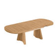 COUCHTISCH in Holz, Metall 125-165,5/71/54-73 cm  - Eichefarben, KONVENTIONELL, Holz/Metall (125-165,5/71/54-73cm) - Venda