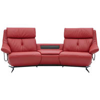 HEIMKINO-SOFA Echtleder Rot  - Anthrazit/Rot, KONVENTIONELL, Leder (254/107/105cm) - Himolla Komfortklass