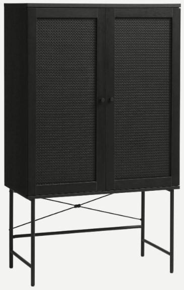 HÖG BYRÅ  i 80/135/40 cm  - svart, Trend, metall/trämaterial (80/135/40cm) - Best Price