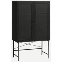 HÖG BYRÅ  i 80/135/40 cm  - svart, Trend, metall/trämaterial (80/135/40cm) - Best Price
