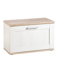 GARDEROBENBANK  in 76/50/38 cm  - Silberfarben/Lärchefarben, Design, Kunststoff (76/50/38cm) - Xora
