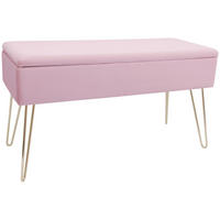 LAVICA S ÚLOŽNÝM PRIESTOROM, textil,  - zlatá, Design, kov/textil (75/42cm) - Echtwerk