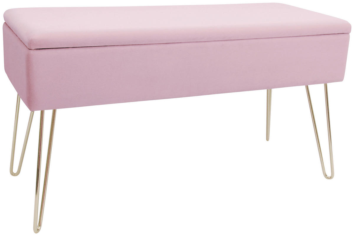 LAVICA S ÚLOŽNÝM PRIESTOROM, textil,  - zlatá, Design, kov/textil (75/42cm) - Echtwerk