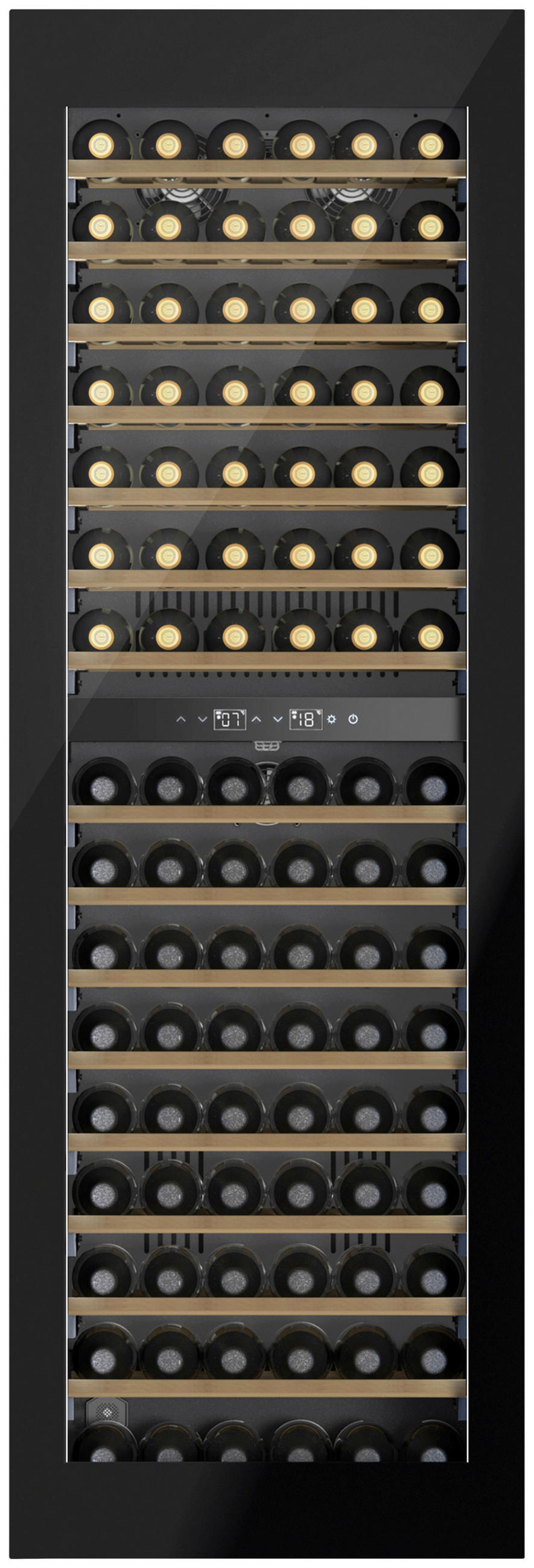 WEINKÜHLSCHRANK WineExcellence WE 96  - Schwarz, Basics, Glas (59,5/179,0/57,5cm) - CASO Design