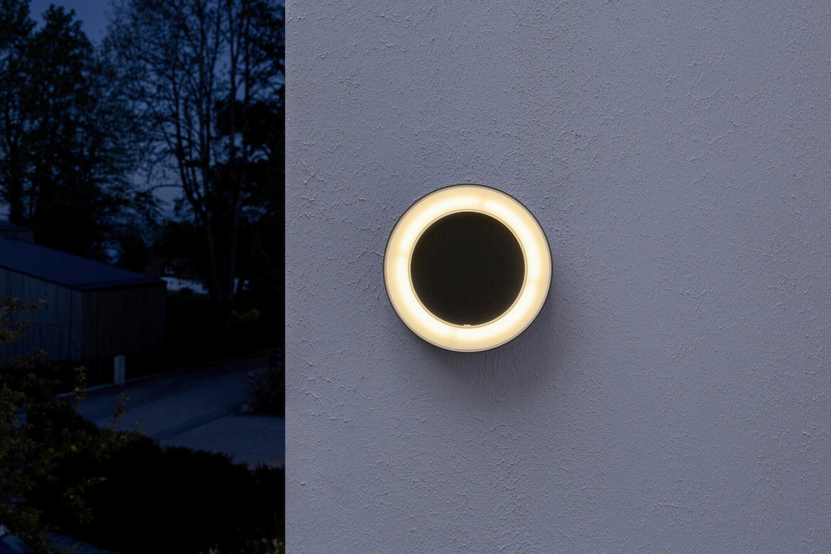 LED-AUßENLEUCHTE 20,2/20,2/4,5 cm   - Dunkelgrau, Basics, Kunststoff/Metall (20,2/20,2/4,5cm) - Osram