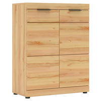 SKRINKA NA TOPÁNKY, farba buka, 80/105/40 cm - farba buka/čierna, Konventionell, kov/kompozitné drevo (80/105/40cm) - Cantus