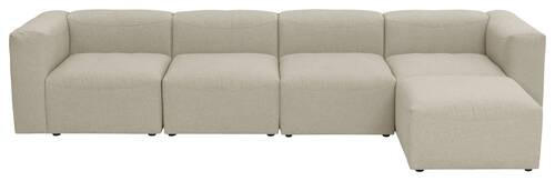 ECKSOFA LENA Creme Flachgewebe - Creme, Design, Kunststoff/Textil (350/73/175cm) - Max Winzer