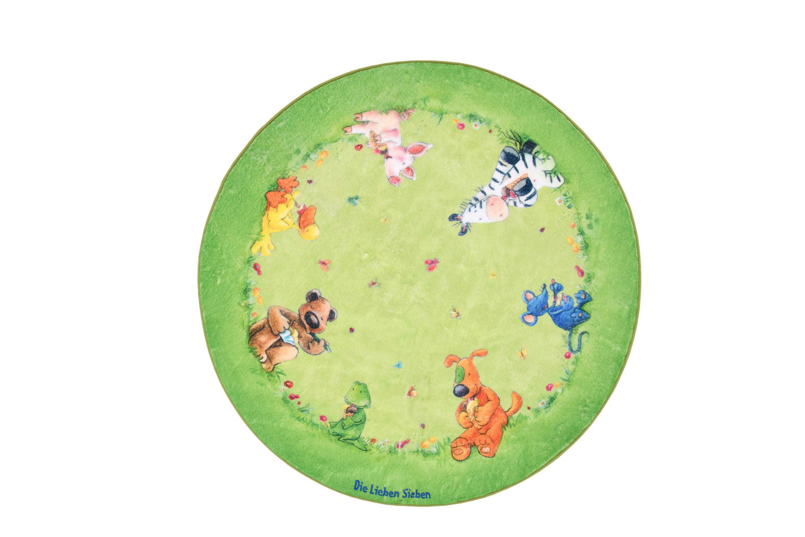 KINDERTEPPICH 100 cm Die Lieben Sieben Tier  - Grün, Design, Textil (100cm)