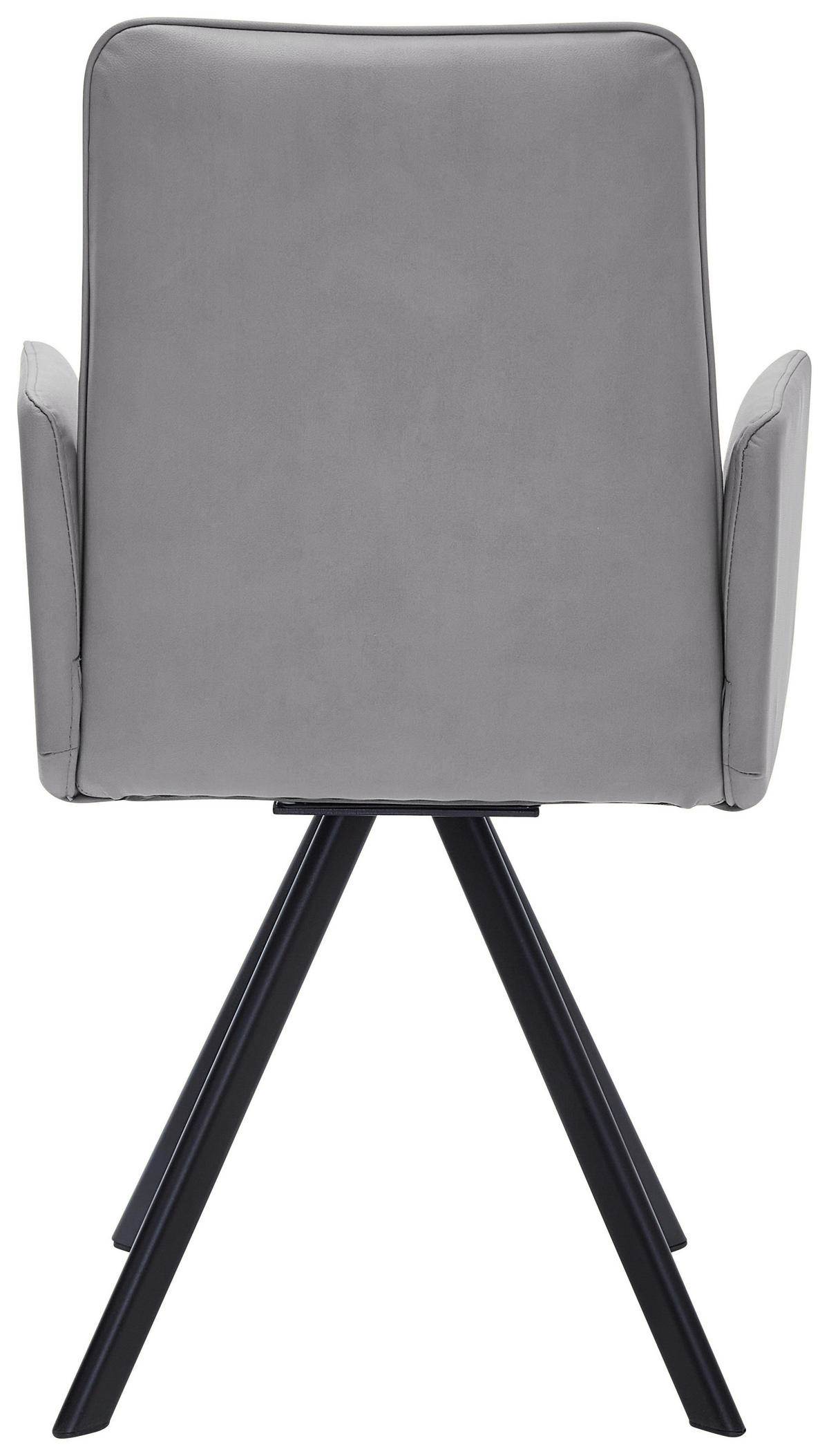ARMLEHNSTUHL  in Eisen beschichtet  - Hellgrau/Schwarz, Design, Textil/Metall (52/92/60cm) - Cantus