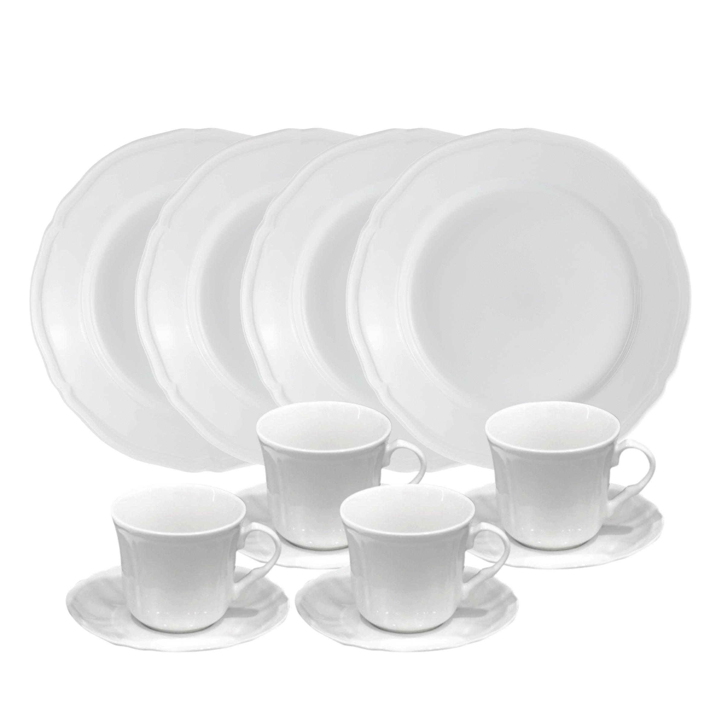 KÁVOVÝ SERVIS porcelán keramika  - krémová, Basics, keramika - Novel