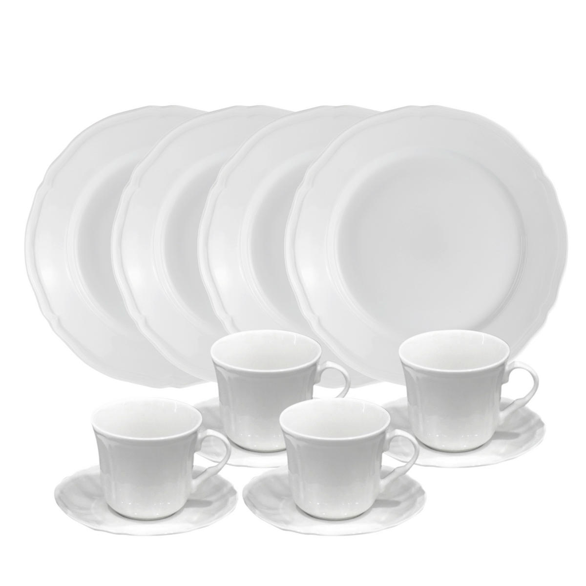 KÁVOVÝ SERVIS porcelán keramika  - krémová, Basics, keramika - Novel