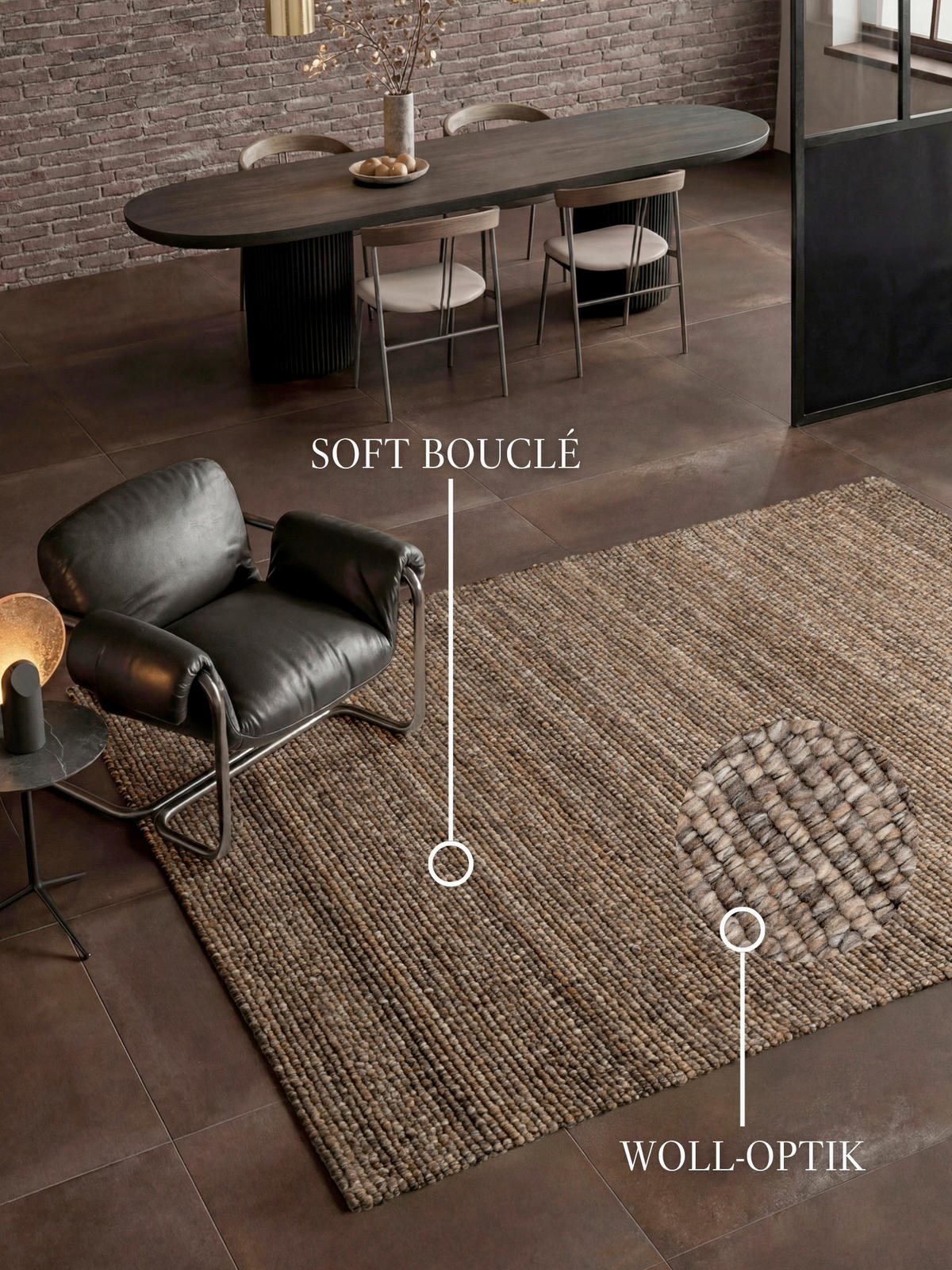 HANDWEBTEPPICH Wohnzimmer 120/170 cm Kollektion 1852 Wilma Braun, Multicolor rechteckig  - Multicolor/Braun, Basics, Textil (120/170cm) - Villeroy & Boch