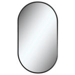 BADEZIMMERSPIEGEL 50/90/5 cm  - Schwarz, KONVENTIONELL, Glas/Kunststoff (50/90/5cm) - Linea Natura