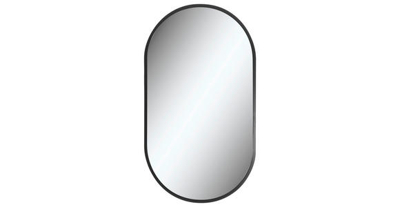 BADEZIMMERSPIEGEL 50/90/5 cm  - Schwarz, KONVENTIONELL, Glas/Kunststoff (50/90/5cm) - Linea Natura