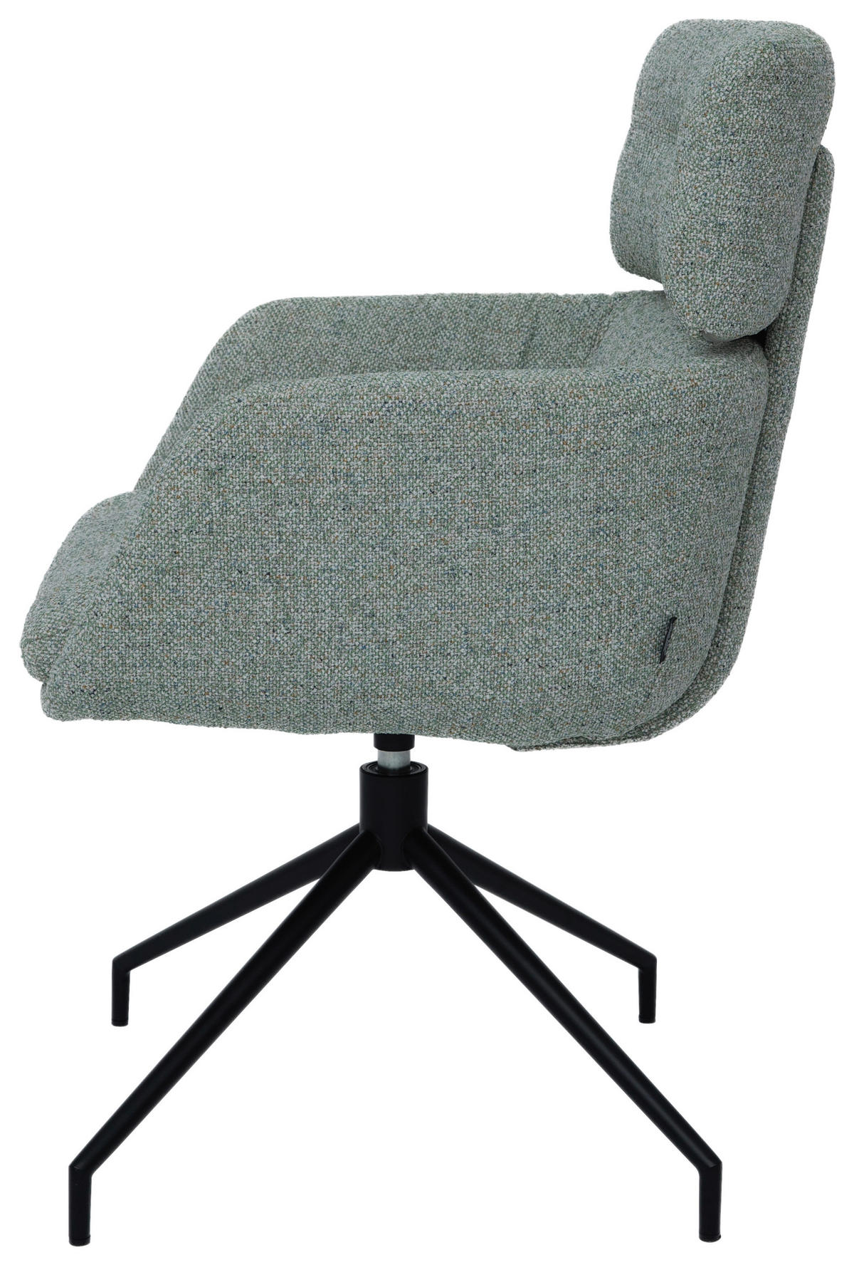 ARMLEHNSTUHL  in Eisen Webstoff  - Schwarz/Grün, Design, Textil/Metall (62/92/66cm) - Dieter Knoll