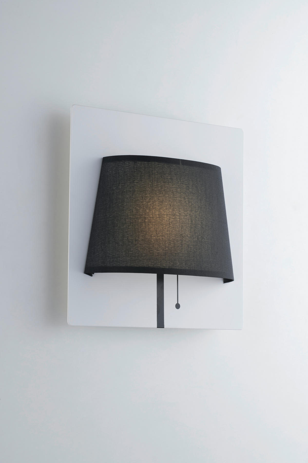 LED-WANDLEUCHTE Wharol 8,7/25/25 cm   - Schwarz/Weiß, Design, Textil/Metall (8,7/25/25cm)