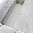 ECKSOFA Hellgrau Chenille  inkl. Zierkissen, Rückenkissen, Bettkasten, Schlaffunktion, Rücken echt, Liegefläche im Originalstoff  - Hellgrau/Schwarz, KONVENTIONELL, Kunststoff/Textil (283/180cm) - Carryhome