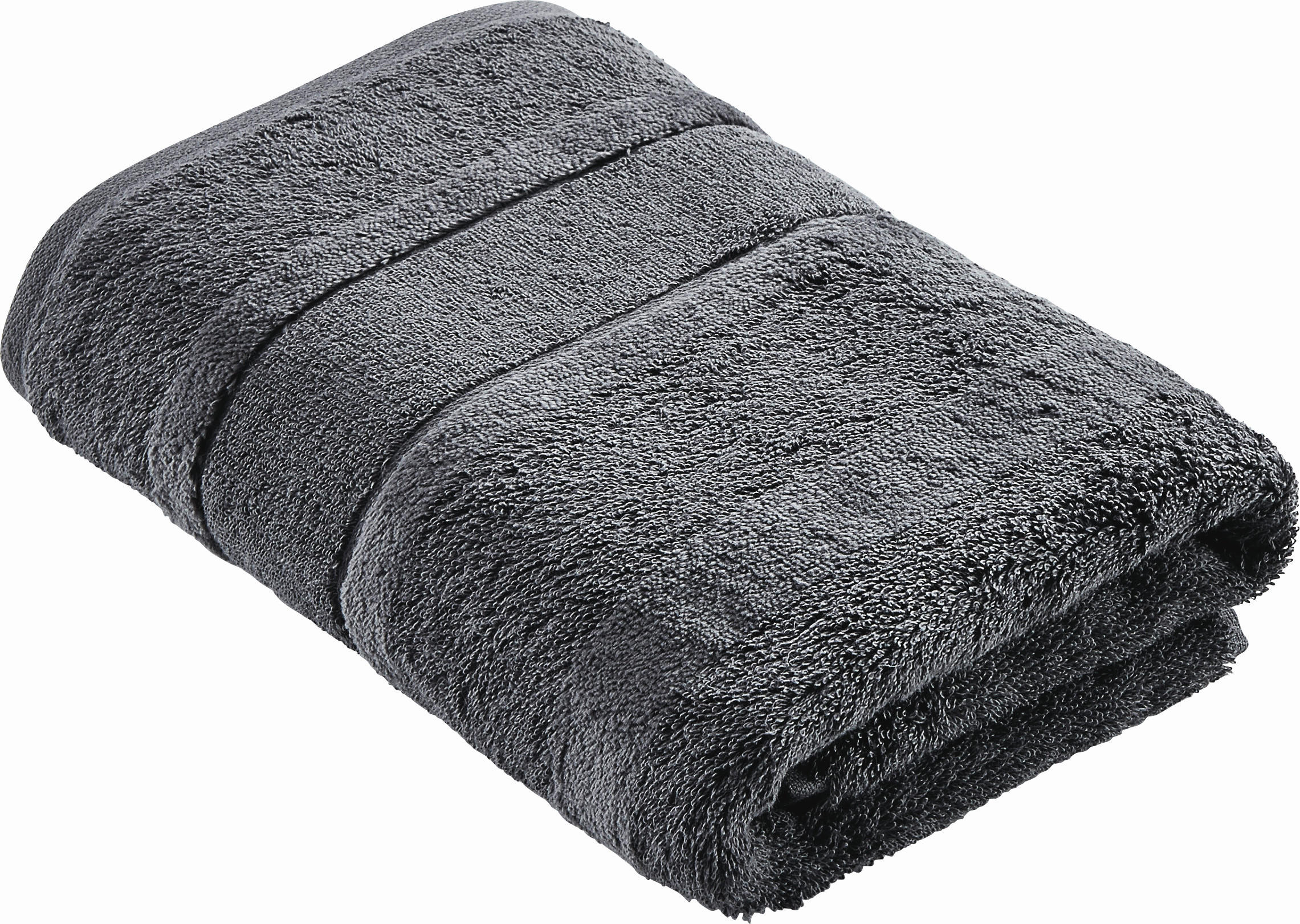 HANDTUCH Noblesse Uni Anthrazit, Grau  - Anthrazit/Grau, Basics, Textil (50/100cm) - Cawoe
