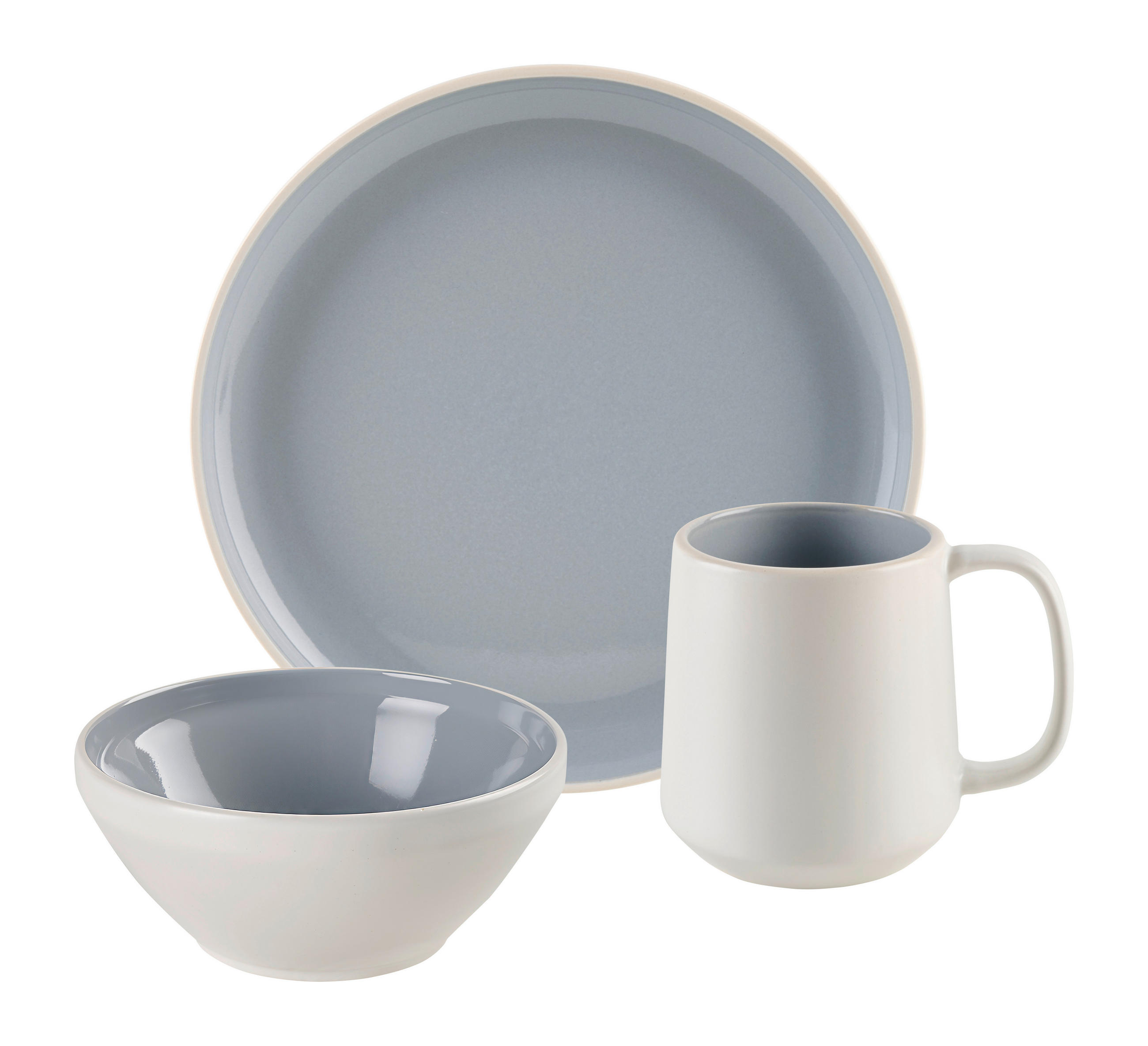 FRÜHSTÜCKSSERVICE Blau LEVANTO 6-teilig 2 Personen  - Blau, Design, Keramik - Novel