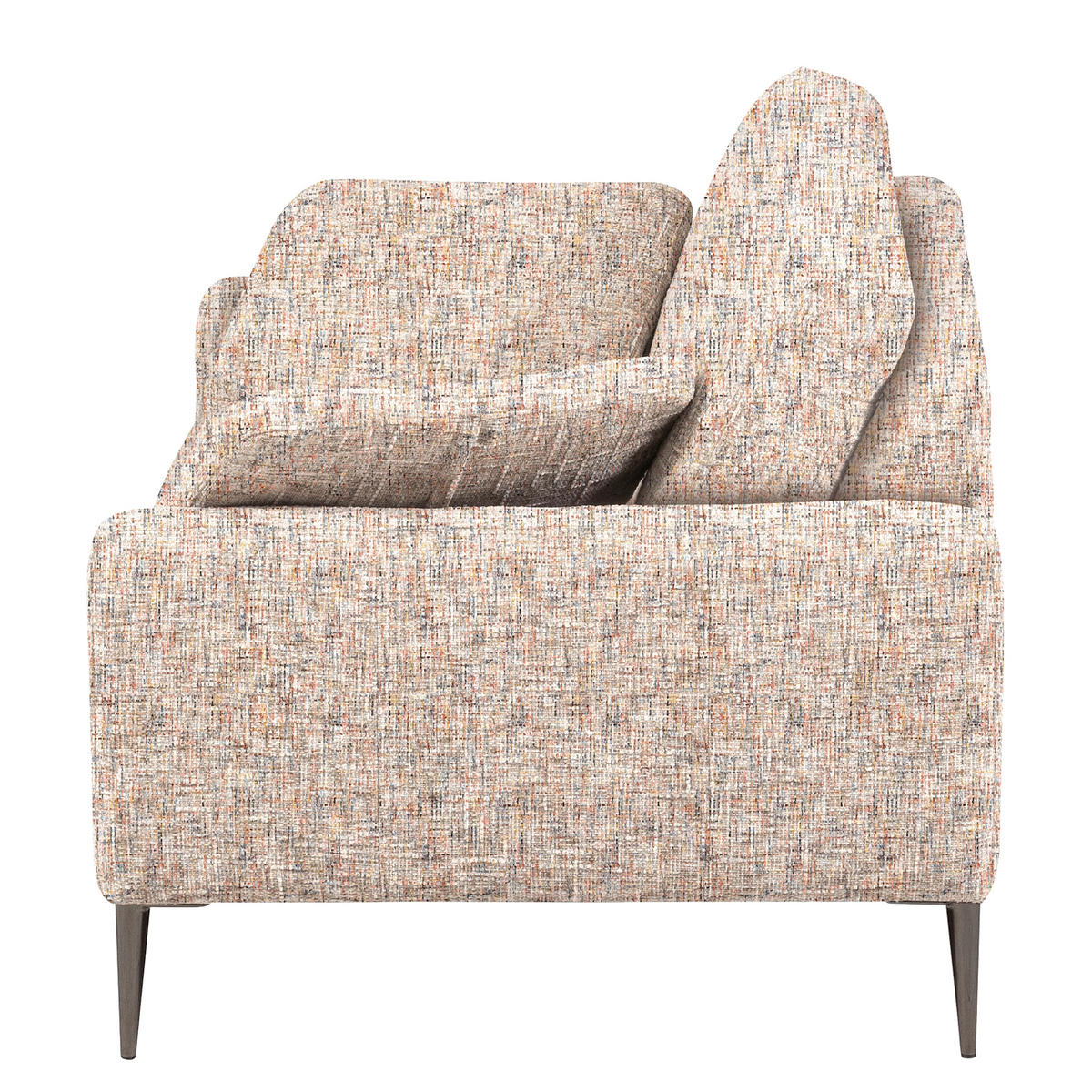 3,5-SITZER - Blau/Weiss, Design, Textil/Metall (207/85/92cm) - Livetastic
