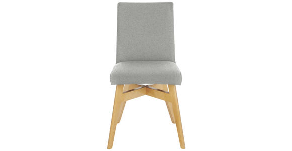 STUHL in Holz, Textil Taupe, Buchefarben - Taupe/Buchefarben, Design, Holz/Textil (50/87/57cm) - Voleo