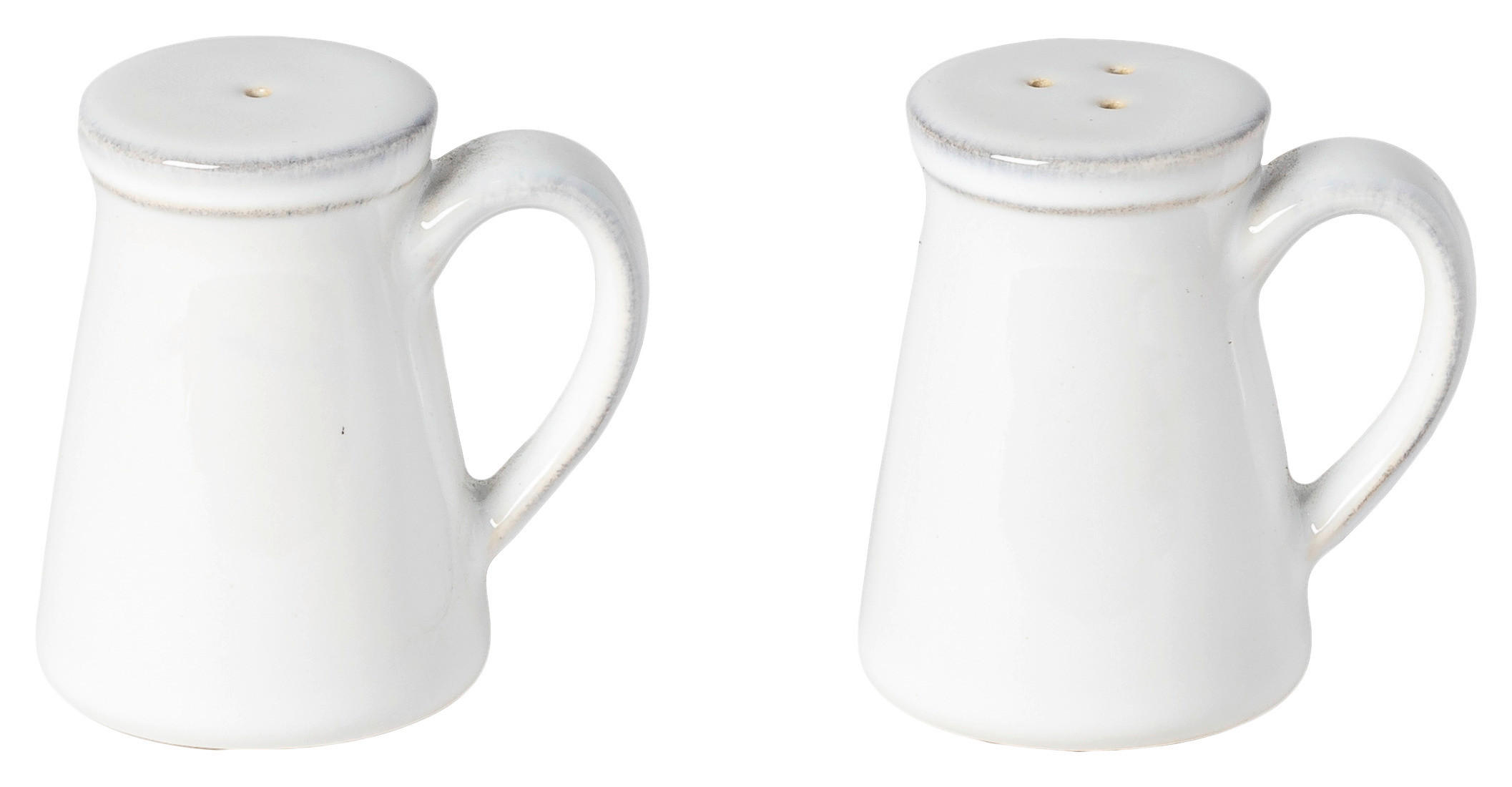 SALZ- UND PFEFFERSTREUER FRISO - Weiß Hochglanz, Basics, Keramik (7/5/7cm) - Costa Nova