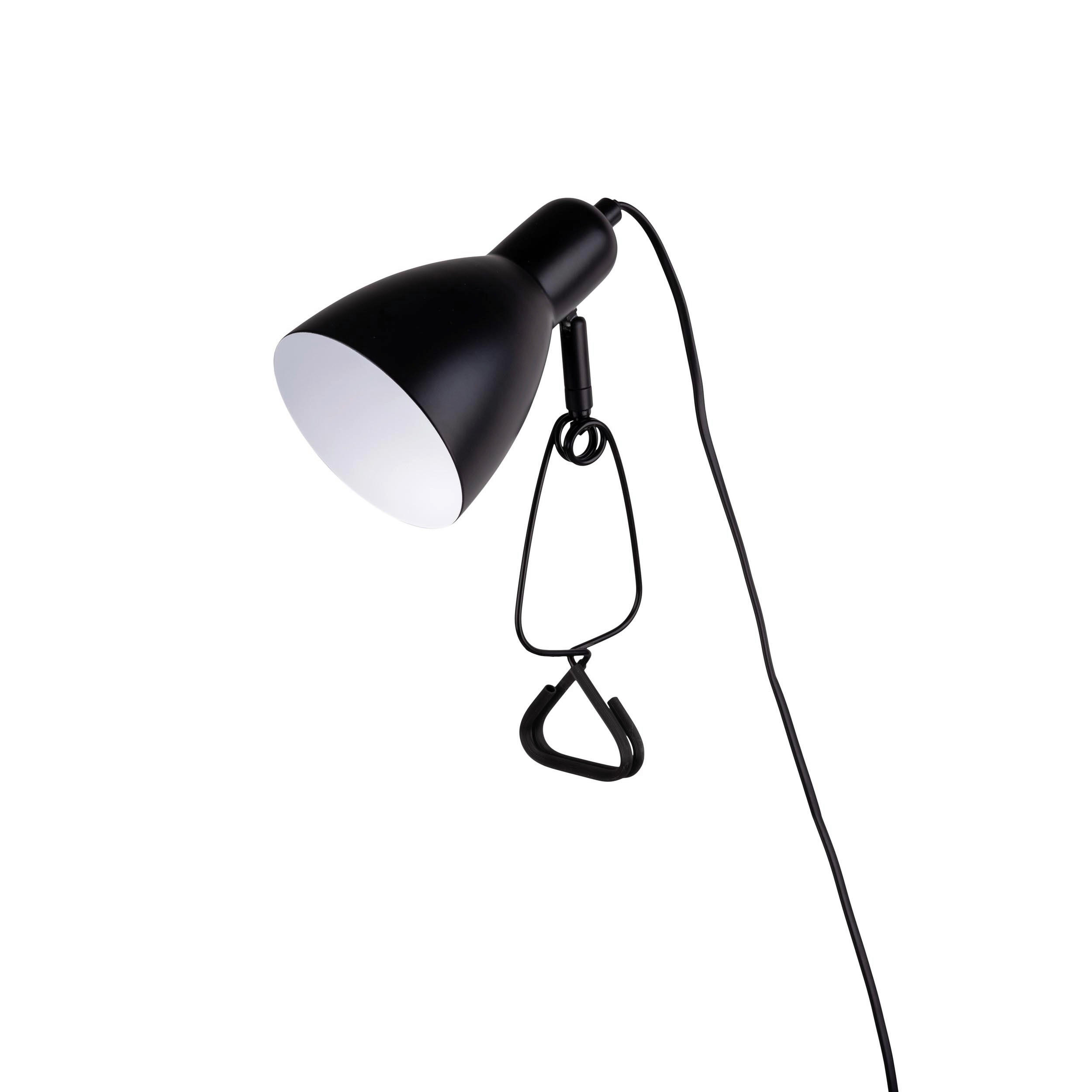 KLEMMLEUCHTE 17/10,5/28 cm   - Schwarz, KONVENTIONELL (17/10,5/28cm) - Näve