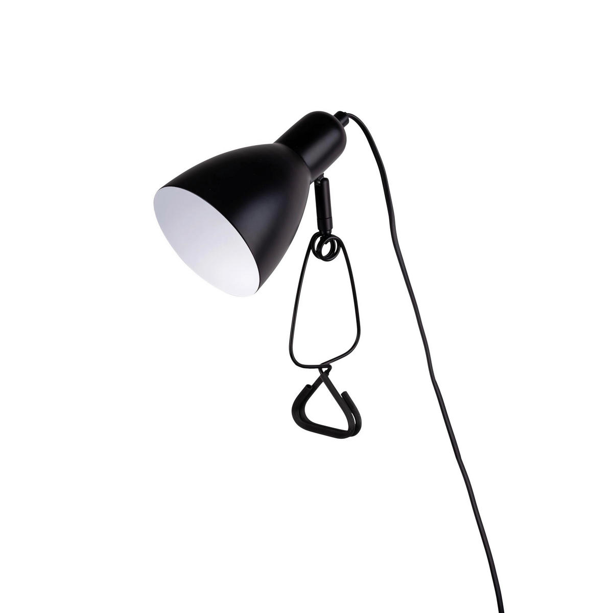 KLEMMLEUCHTE 17/10,5/28 cm   - Schwarz, KONVENTIONELL (17/10,5/28cm) - Näve