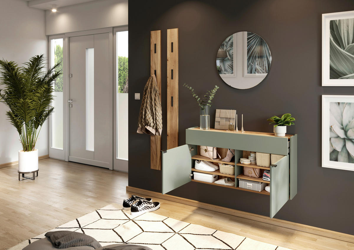 WANDSPIEGEL 60/60/3 cm  - Klar/Graphitfarben, Design, Glas/Holzwerkstoff (60/60/3cm)