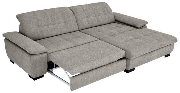 ECKSOFA  in Webstoff Grau  265/180 cm  - Schwarz/Grau, Design, Textil/Metall (265/180cm) - Carryhome
