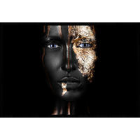 BILD 135/90 cm  - Goldfarben/Schwarz, Design, Holz/Kunststoff (135/90cm)