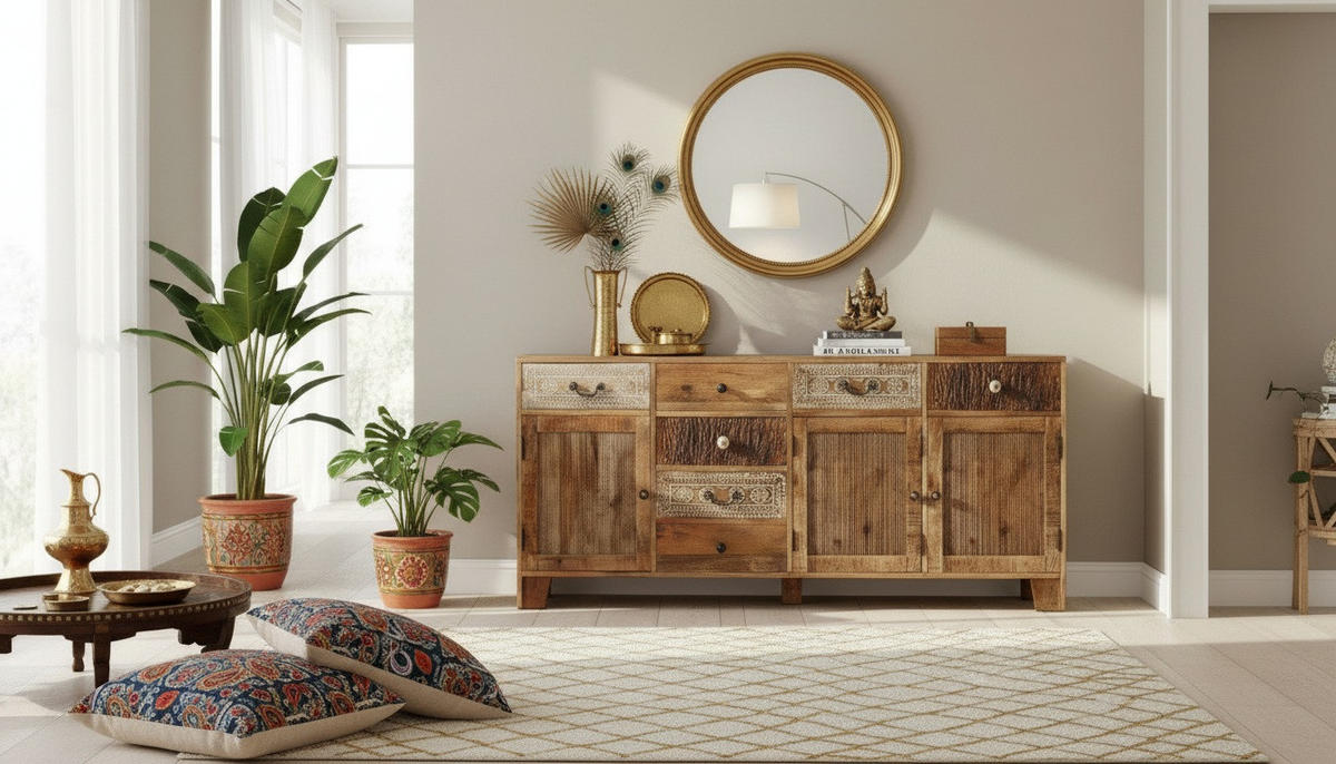 SIDEBOARD  180/80/44 cm 7 Schublade(n)  - Dunkelbraun/Messingfarben, Design, Keramik/Holz (180/80/44cm) - Landscape