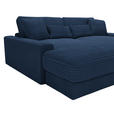 BIGSOFA in Cord Dunkelblau - Schwarz/Dunkelblau, MODERN, Kunststoff/Textil (230/85/190cm) - Carryhome