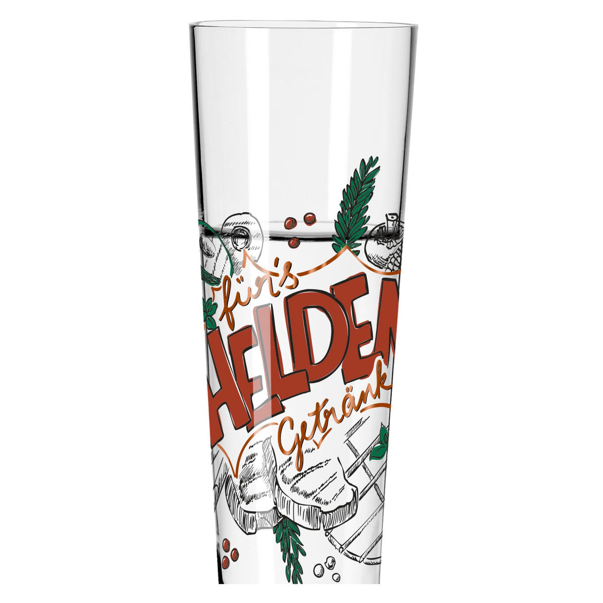 SCHNAPSGLAS 52 ml  - Rot/Schwarz, LIFESTYLE, Glas (3,5/3,5/11,3cm) - Ritzenhoff