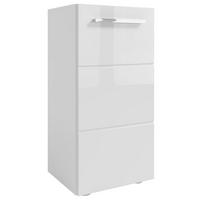 UNTERSCHRANK  - Weiss Hochglanz/Chromfarben, Modern, Holzwerkstoff/Kunststoff (34/72/31cm) - MID.YOU
