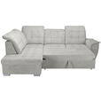 ECKSOFA Beige Chenille  - Chromfarben/Beige, KONVENTIONELL, Kunststoff/Textil (205/260cm) - Carryhome