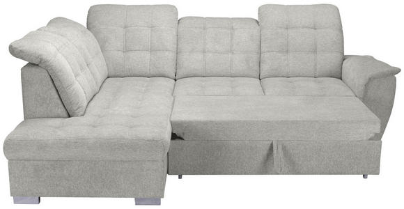 ECKSOFA Beige Chenille - Chromfarben/Beige, KONVENTIONELL, Kunststoff/Textil (205/260cm) - Carryhome