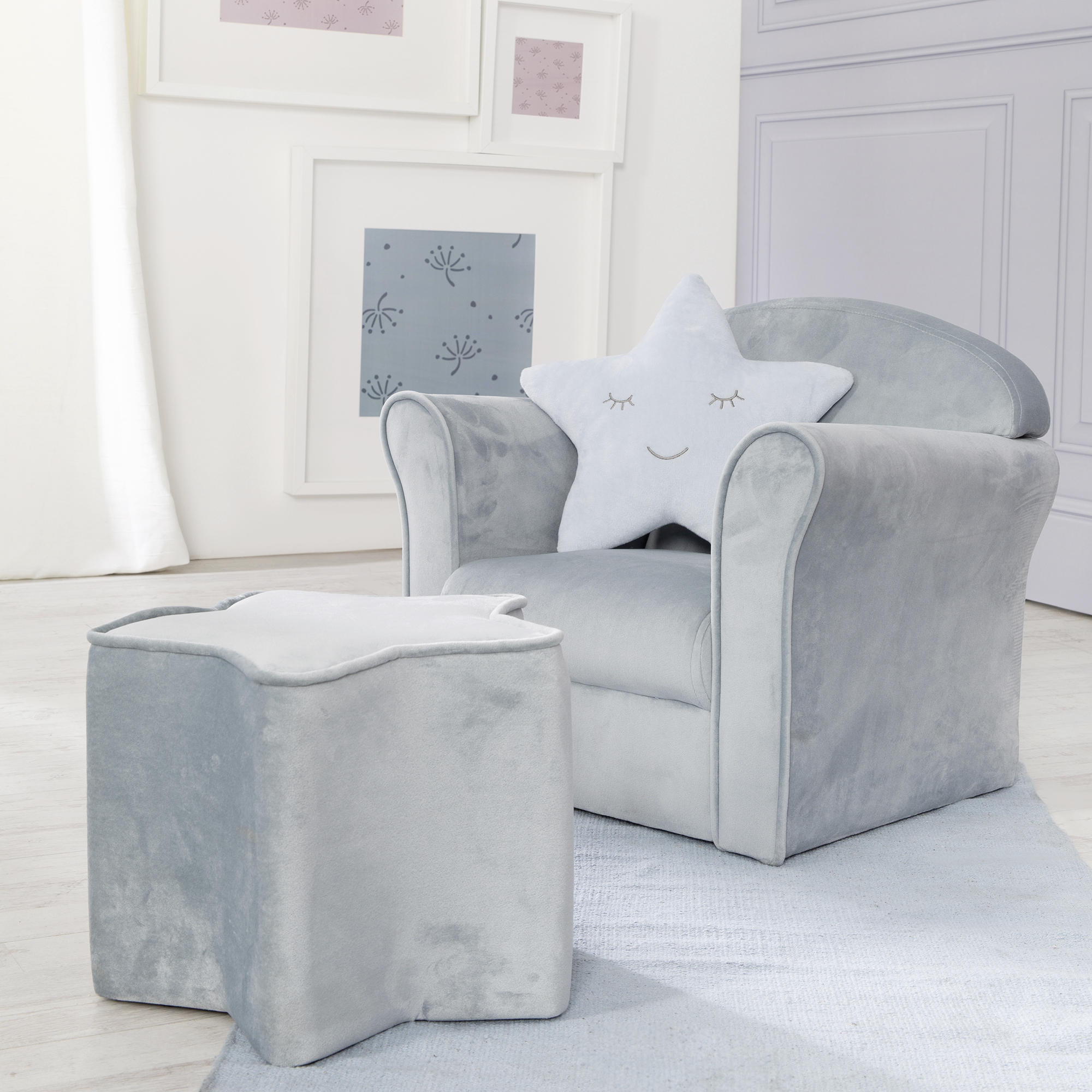 KINDERSESSEL - Hellblau, Basics, Textil (49/43/39cm) - Roba