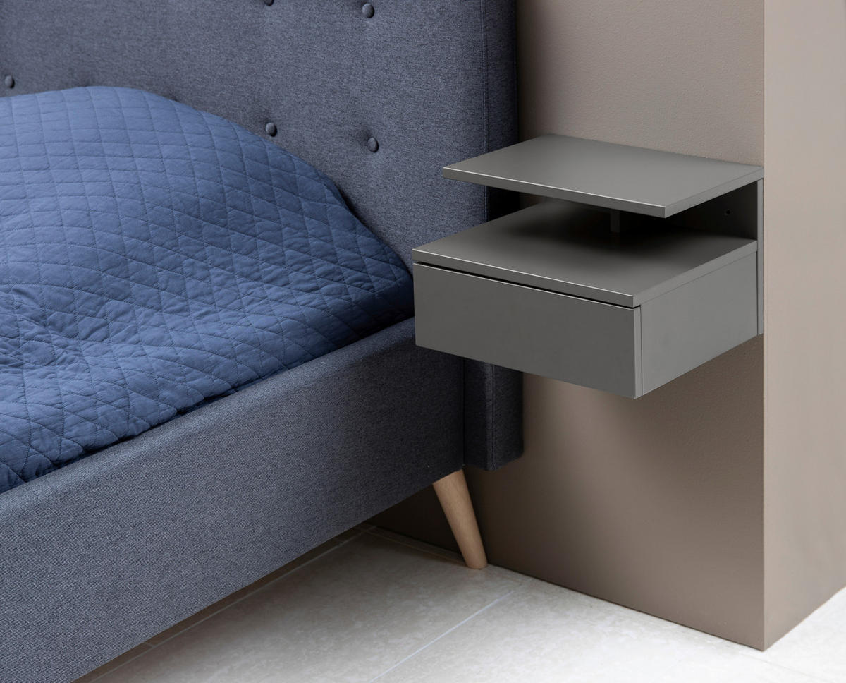 NACHTSCHRANK 35/22,5/32 cm  - Grau, Design, Holzwerkstoff (35/22,5/32cm)