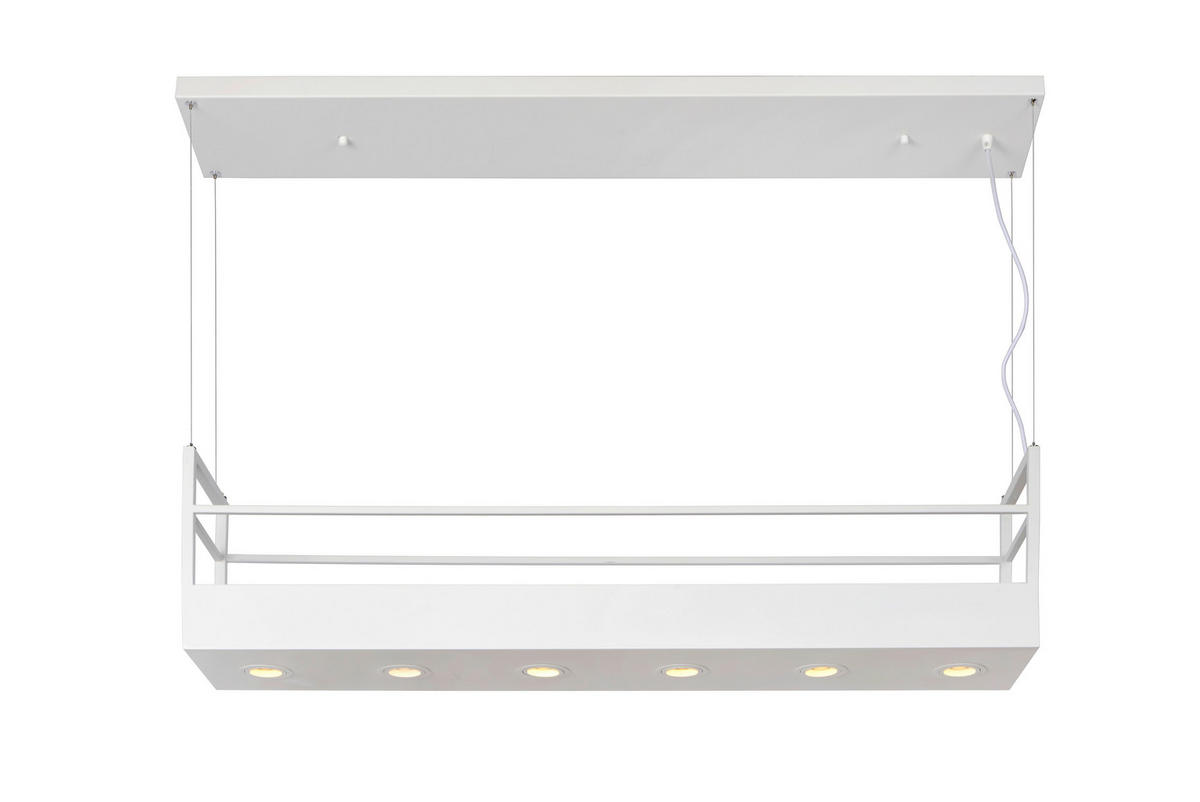 HÄNGELEUCHTE Miravelle 110/22 cm   - Weiß, MODERN, Metall (110/22cm) - Lucide
