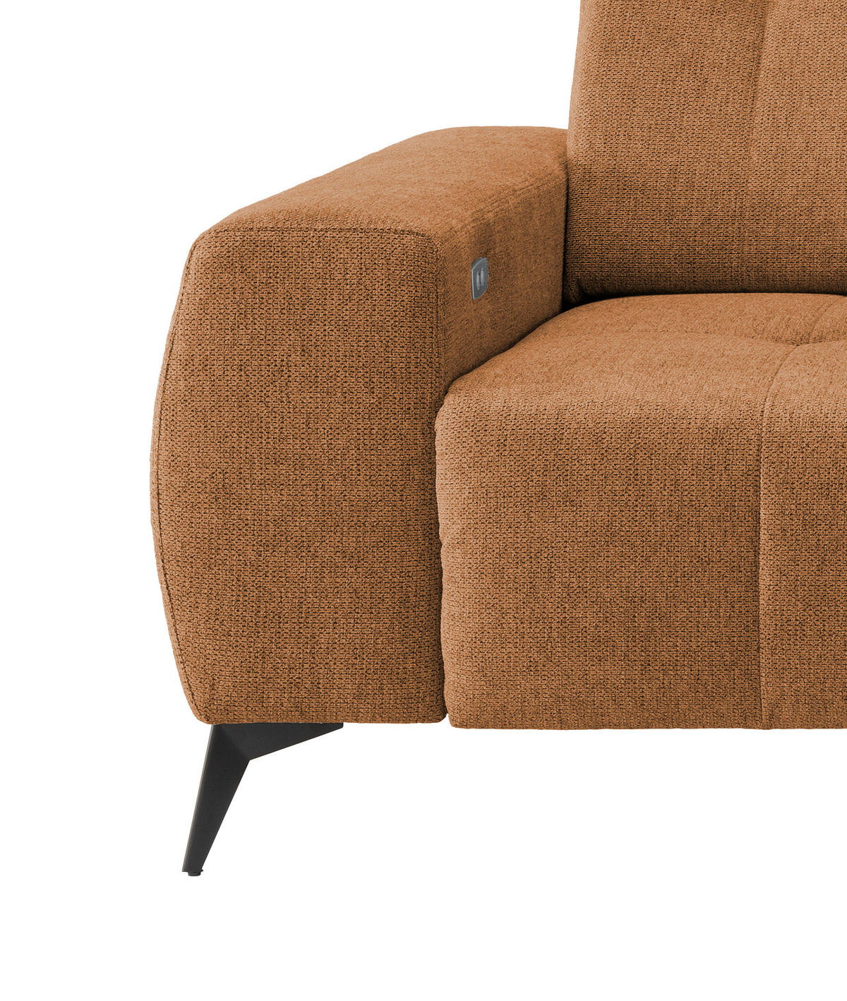 ECKSOFA in Chenille Currygelb  - Currygelb/Schwarz, Modern, Textil/Metall (258/180cm) - Livetastic