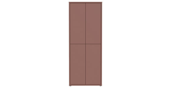 SCHUHSCHRANK 75/192/35 cm  - Terracotta/Grau, Basics, Holzwerkstoff/Kunststoff (75/192/35cm) - Xora