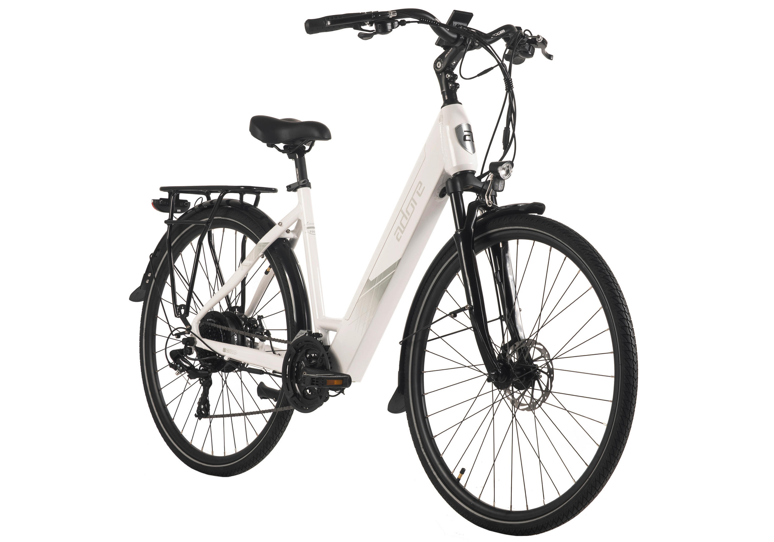 E-Trekkingbike Weiß