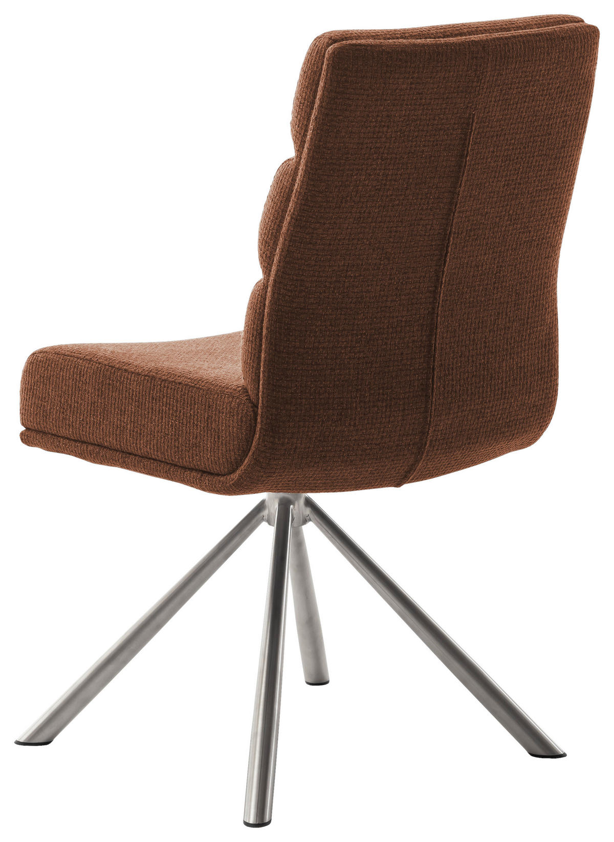 STUHL  in Edelstahl Webstoff Metall, Textil  - Edelstahlfarben/Rostfarben, Design, Textil/Metall (47/90/64cm) - Dieter Knoll