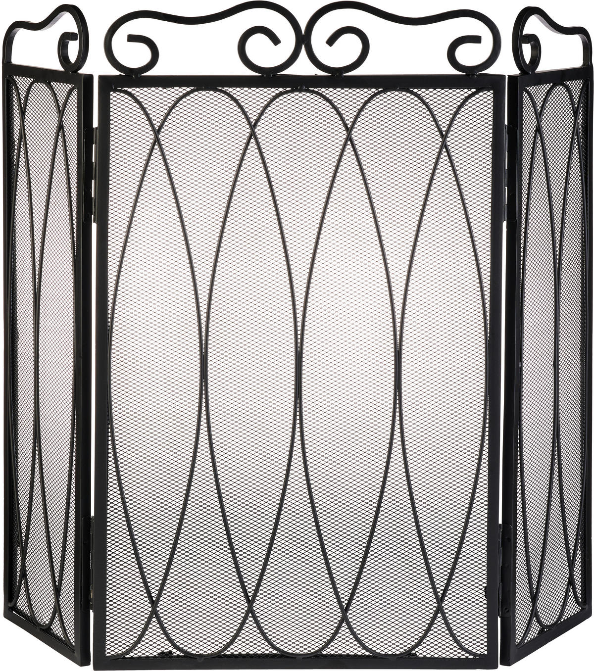 KAMINSCHUTZGITTER - Schwarz, Basics, Metall (42/72cm) - Ambia Home