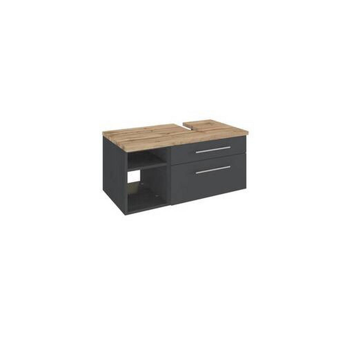 WASCHTISCHUNTERSCHRANK 90/41/47 cm  - Alufarben/Grau, KONVENTIONELL, Holzwerkstoff/Metall (90/41/47cm) - Xora