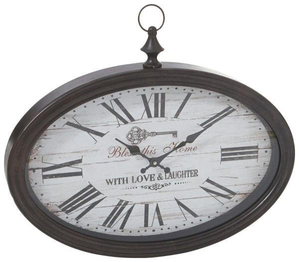 WANDUHR  Braun  - Braun, LIFESTYLE, Glas/Holz (50/40/5cm) - Ambia Home